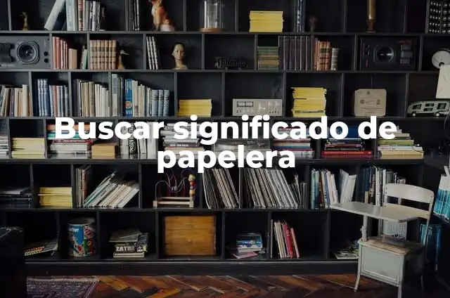 Cómo Recuperar Archivos Borrados de la Papelera de Reciclaje: Guía Completa 8 Buscar significado de papelera