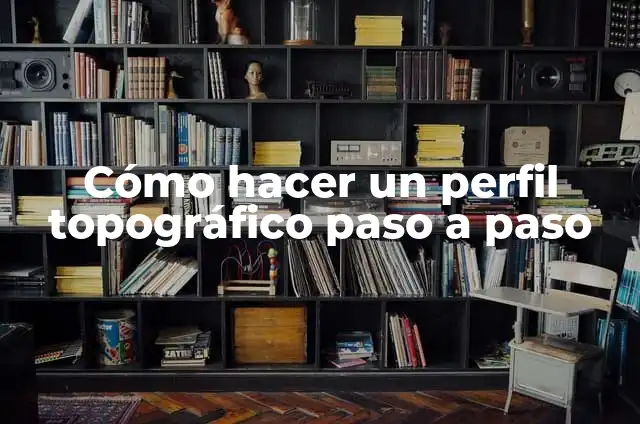 El significado de las capas de la cebolla 3 Cómo hacer un perfil topográfico paso a paso