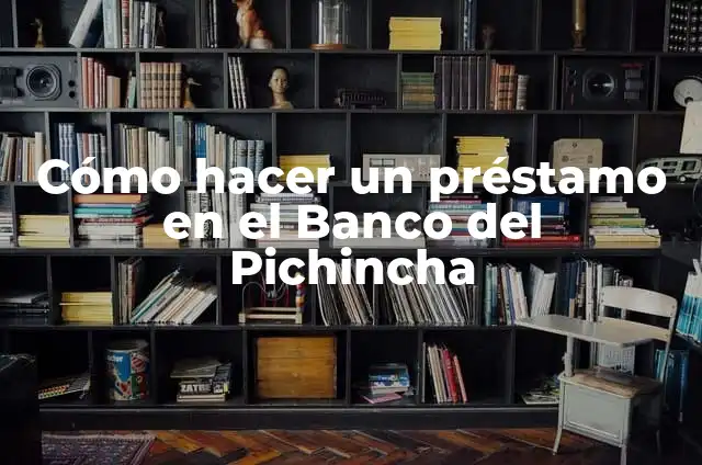 C贸mo hacer una transferencia bancaria Banco del Pichincha 5 C贸mo hacer un pr茅stamo en el Banco del Pichincha