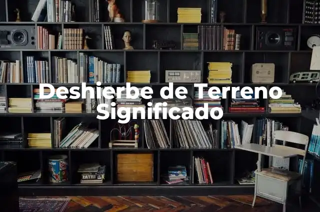 Mejoramiento de Terreno Natural: Una Guía Completa 5 Deshierbe de Terreno Significado