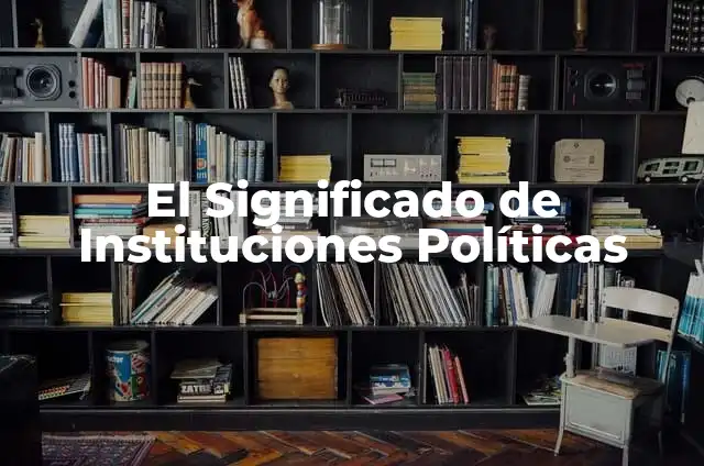 Herramientas Políticas para la Participación Ciudadana 8 El Significado de Instituciones Políticas