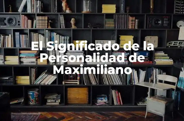 Cómo hacer un fichero creativo paso a paso 6 El Significado de la Personalidad de Maximiliano
