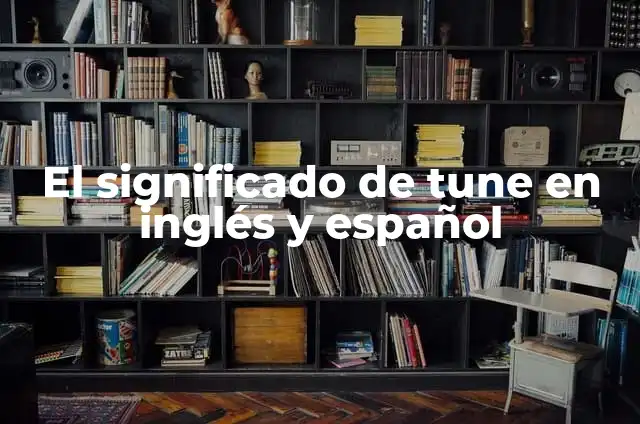 El Significado de las Desdichas 8 El significado de tune en inglés y español