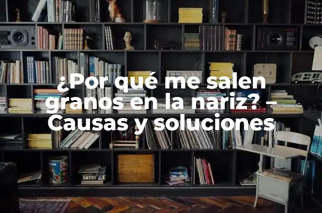 ¿Por qué salen granos en la cara? Causas y soluciones 3 ¿Por qué me salen granos en la nariz? – Causas y soluciones
