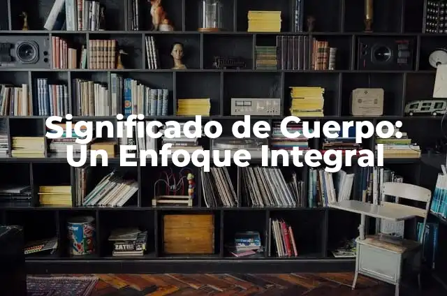Significado de Fenómeno: Un Enfoque Integral 6 Significado de Cuerpo: Un Enfoque Integral