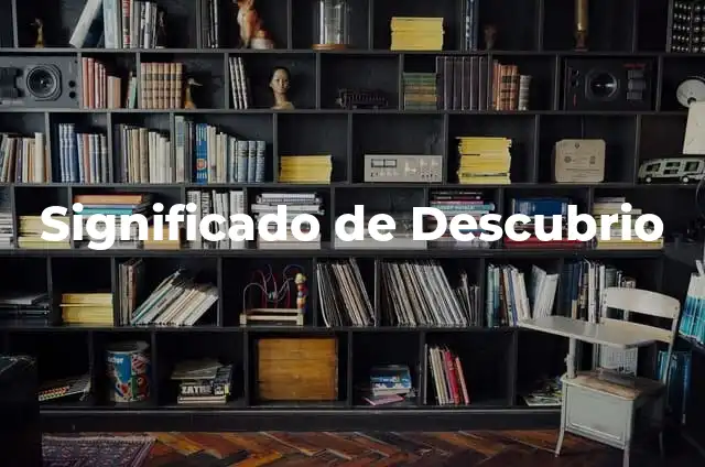 Significado de Descubrio