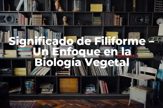 Origen y Significado de Vegetal 8 Significado de Filiforme – Un Enfoque en la Biología Vegetal