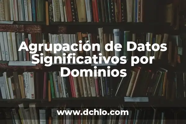 Identificación de Datos Clínicos Significativos: La Detección de Información Médica Crucial 7 Agrupación de Datos Significativos por Dominios