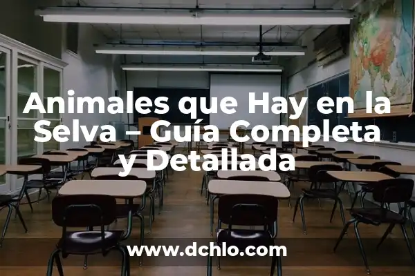 Como hacer control de gastos en una cadena de supermercados 8 Animales que Hay en la Selva – Guía Completa y Detallada