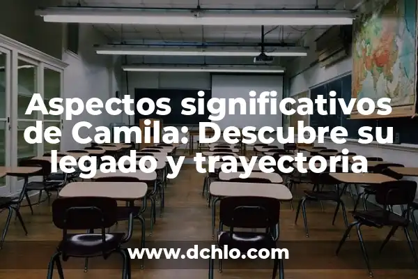 El Significado del Nombre de Camila 3 Aspectos significativos de Camila: Descubre su legado y trayectoria