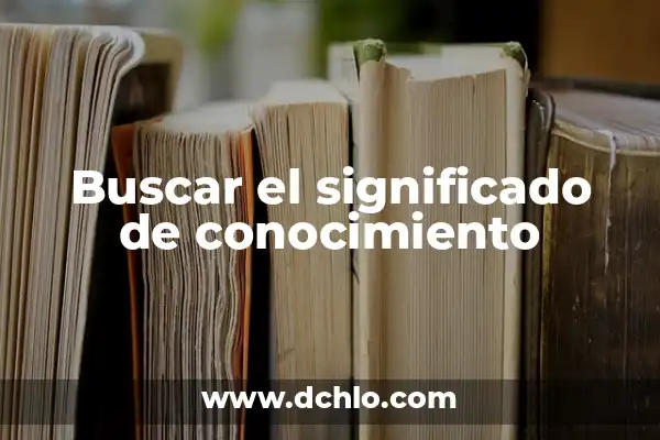 Sabes más que un niño de primaria: ¿Cuál es tu nivel de conocimiento? 5 Buscar el significado de conocimiento