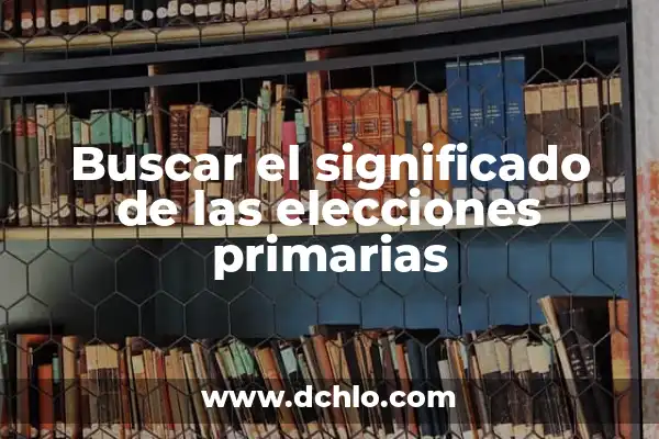 2-3 de Concepción Significado: Una Guía Detallada 7 Buscar el significado de las elecciones primarias