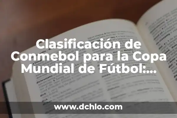 Posición del Barcelona en la Liga: Análisis y Pronósticos 3 Clasificación de Conmebol para la Copa Mundial de Fútbol: Todo lo que Necesitas Saber