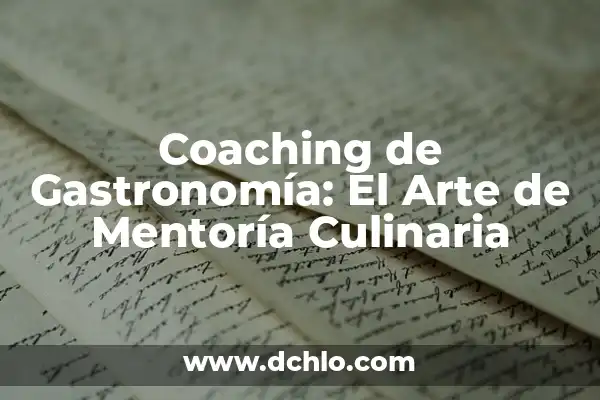 El significado de soup y su relevancia en la gastronomía 3 Coaching de Gastronomía: El Arte de Mentoría Culinaria