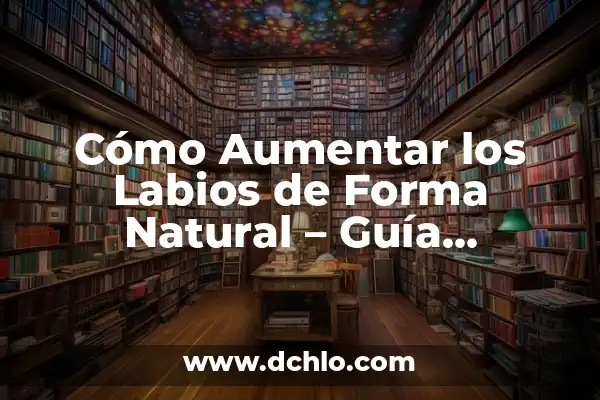 Cómo hacer que se seque una herida 3 Cómo Aumentar los Labios de Forma Natural – Guía Completa
