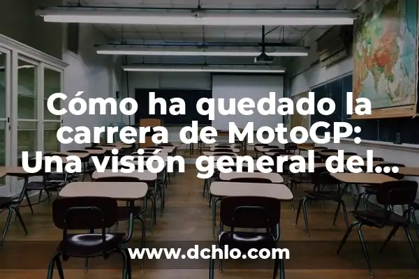 Bandera de Carreras: Significado y Usos en las Competiciones 5 Cómo ha quedado la carrera de MotoGP: Una visión general del campeonato