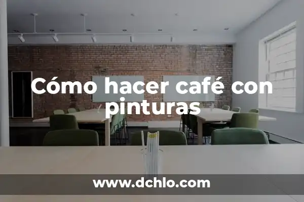Como Hacer un Café Frío en Casa 4 Cómo hacer café con pinturas