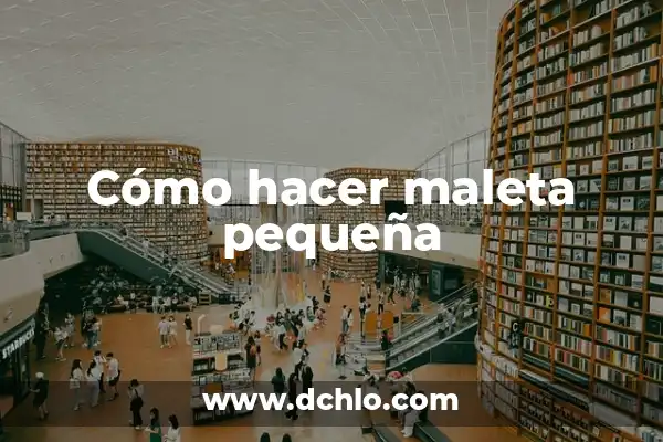 Cómo Hacer una Maleta para 7 Días: Guía Útil para Viajar con Éxito 5 Cómo hacer maleta pequeña