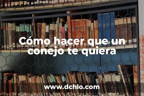 El Significado de los Sueños en los que te Pierdes de Noche 8 Cómo hacer que un conejo te quiera