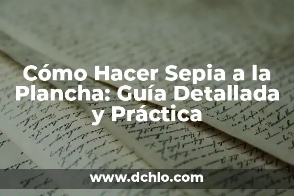 Cómo Ondular el Pelo con Plancha: Guía Completa y Detallada 8 Cómo Hacer Sepia a la Plancha: Guía Detallada y Práctica