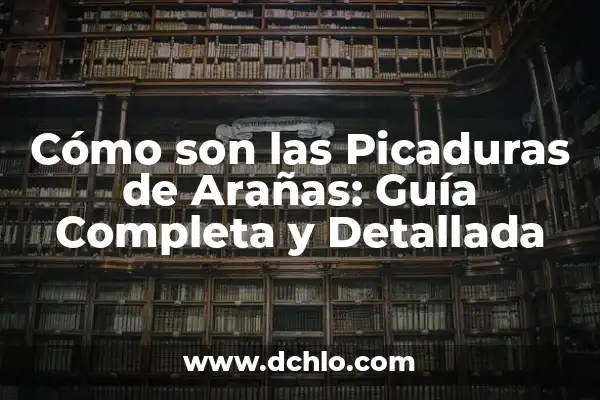 El misterioso mundo de las arañas 6 Cómo son las Picaduras de Arañas: Guía Completa y Detallada