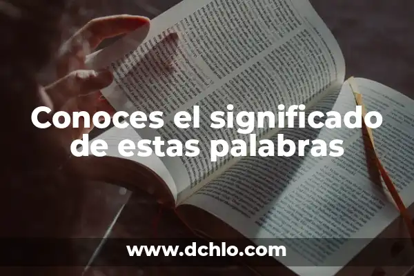 Frases de cuando conoces a alguien: Cómo romper el hielo y conectarte con los demás 8 Conoces el significado de estas palabras