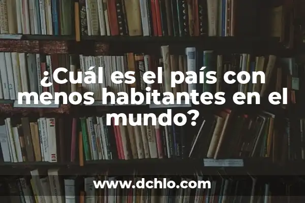 Como Hacer para Sudar Menos en los Pies 5 ¿Cuál es el país con menos habitantes en el mundo?