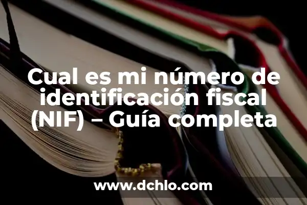 Significado de la NIF 8 Cual es mi número de identificación fiscal (NIF) – Guía completa