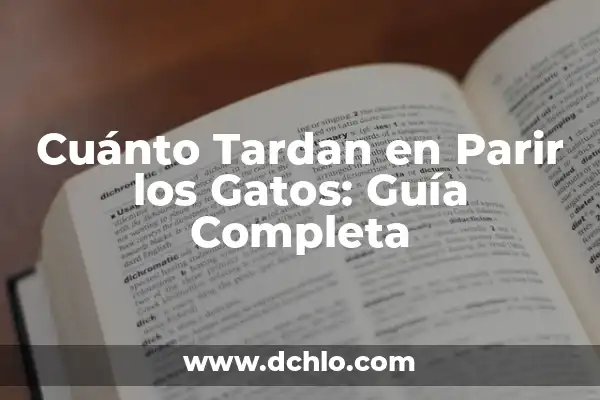 Cuánto Tiempo Tardan en Cocerse Unas Patatas: Guía Completa 3 Cuánto Tardan en Parir los Gatos: Guía Completa