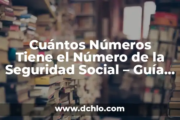 Cómo Pedir el Número de Seguridad Social: Guía Detallada 7 Cuántos Números Tiene el Número de la Seguridad Social – Guía Completa