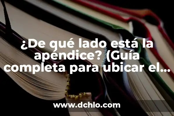 ¿En Qué Lado Es El Apéndice? - Guía Completa 5 ¿De qué lado está la apéndice? (Guía completa para ubicar el apéndice)