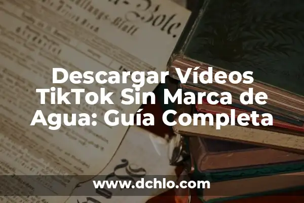 Editar Videos Online sin Marca de Agua: Guía Completa 6 Descargar Vídeos TikTok Sin Marca de Agua: Guía Completa