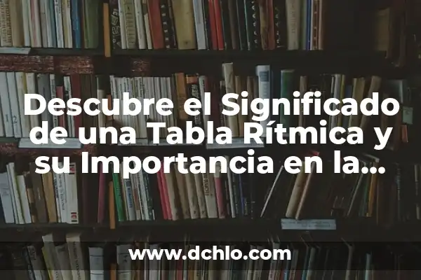 El significado de staccato: Entendiendo su importancia en la música 6 Descubre el Significado de una Tabla Rítmica y su Importancia en la Música