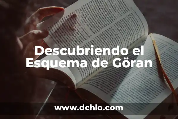 Igualdad de Oportunidades Significado Esquema 4 Descubriendo el Esquema de Göran