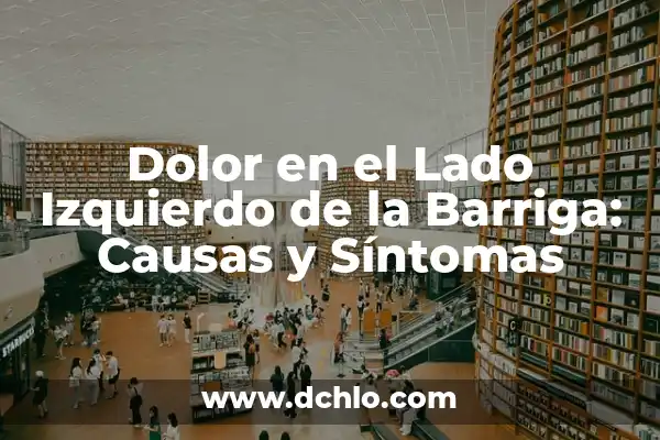 Dolor en el Lado Derecho de la Barriga: Causas y Tratamientos 8 Dolor en el Lado Izquierdo de la Barriga: Causas y Síntomas