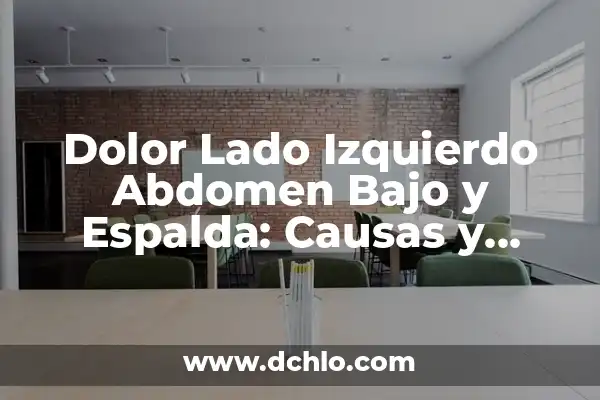 Dolor en el Lado Derecho de la Barriga: Causas y Tratamientos 3 Dolor Lado Izquierdo Abdomen Bajo y Espalda: Causas y Soluciones