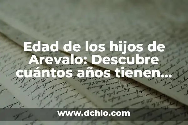 ¿Dónde Ver el Numancia vs. Atlético de Madrid en Vivo? 3 Edad de los hijos de Arevalo: Descubre cuántos años tienen los hijos del cantante