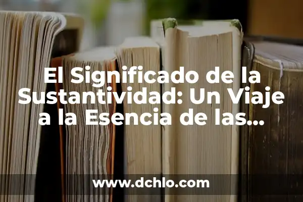Cosas Significativas de Oaxaca: Un Viaje por su Esencia 6 El Significado de la Sustantividad: Un Viaje a la Esencia de las Cosas