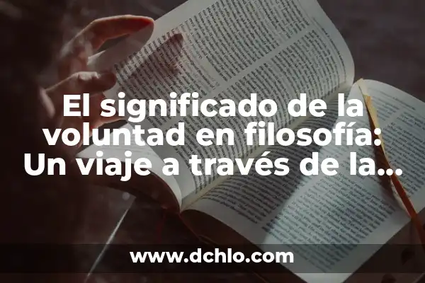 Descubrir el significado de 'razón': Un viaje al corazón del pensamiento humano 6 El significado de la voluntad en filosofía: Un viaje a través de la historia del pensamiento