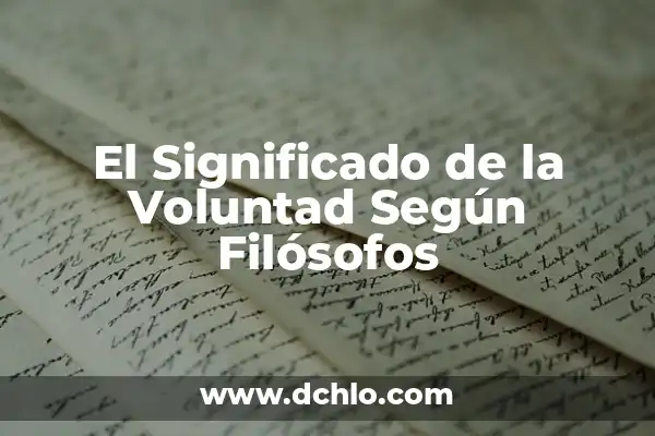 Significado de Voluntad de Acero 7 El Significado de la Voluntad Según Filósofos
