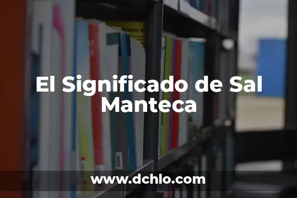 Cómo hacer shampoo sin sal 3 El Significado de Sal Manteca