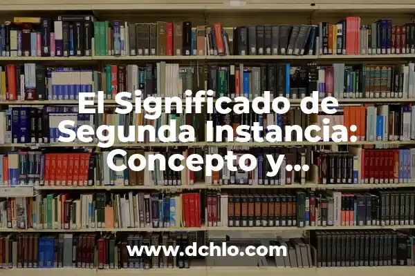 Instancia Base de Datos: Concepto y Funcionalidad 5 El Significado de Segunda Instancia: Concepto y Aplicaciones