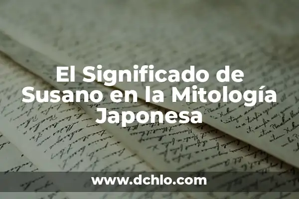 El Significado de los Tatuajes de Grullas en la Cultura Japonesa 3 El Significado de Susano en la Mitología Japonesa