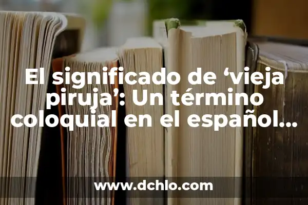 La Integración de la Norma y su Significado en la Sociedad Actual 3 El significado de ‘vieja piruja’: Un término coloquial en el español actual