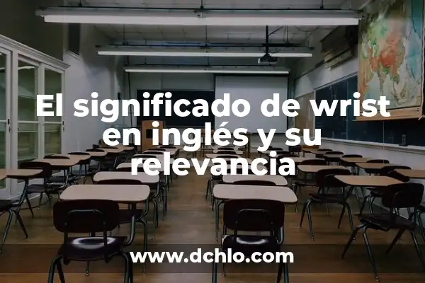 El significado de firmemente y su relevancia 4 El significado de wrist en inglés y su relevancia