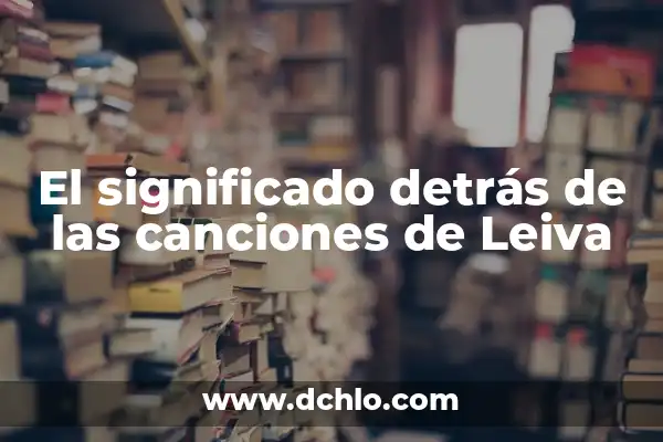 El significado detrás de las canciones de Megadeth 7 El significado detrás de las canciones de Leiva