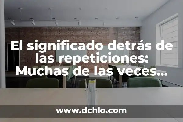 Batidos para ganar masa muscular rápidamente caseros: Mejora tu físico en casa 4 El significado detrás de las repeticiones: Muchas de las veces significando algo más