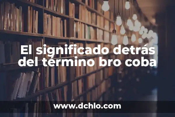 Explorando el Concepto de Vulgón 6 El significado detrás del término bro coba