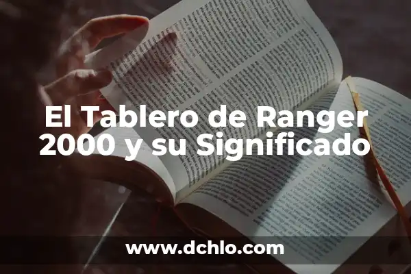 Análisis de las Series de TV de los 90 y 2000: Una Mirada Retro 6 El Tablero de Ranger 2000 y su Significado