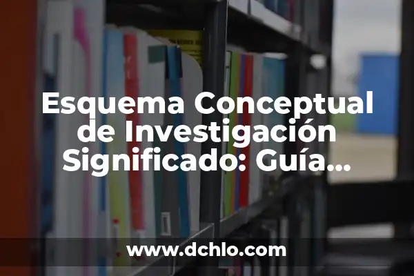 Igualdad de Oportunidades Significado Esquema 3 Esquema Conceptual de Investigación Significado: Guía Completa